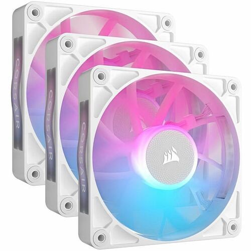 Corsair CO-9051022-WW Processor/Case Fans Corsair Icue Link Rx120 Rgb 120mm Pwm Fan Triple Starter Kit - White - 4.72" Maximum Fan Diameter -  Co9051022ww 840006680963