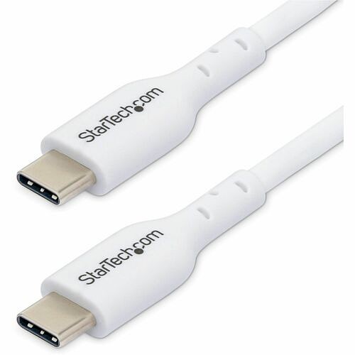 Startech USB2CC10FWHE Cables Startech.com 10ft (3m) White Usb-c Charging Cable, Usb 2.0 Type-c Laptop Charger Cord, 60w Power Del 065030910088