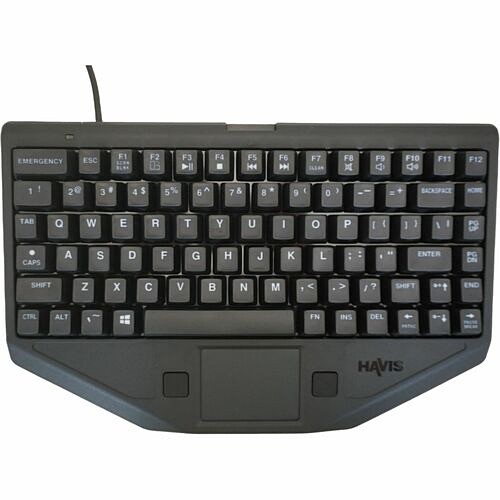 Havis KB-1003 Keyboards & Keypads Havis Rugged Chiclet Style Keyboard With Emergency Key - Cable Connectivity - Usb Type A Interface - Kb1003 