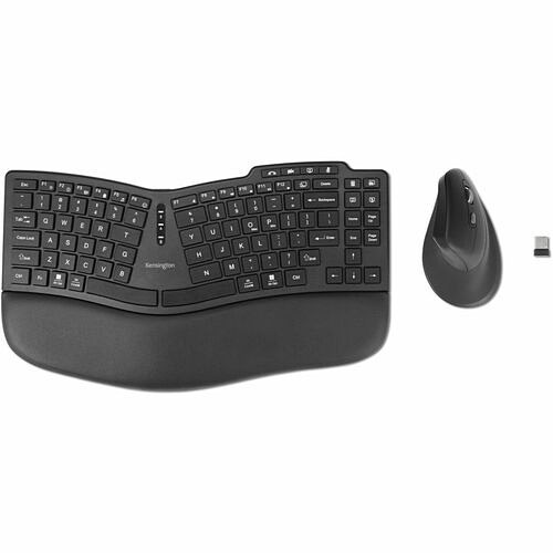 Kensington K75492US Keyboard & Mouse Combos Kensington Pro Fit Ergo Km675 Eq Wireless Desktop Set - Usb Type A Wireless Bluetooth/rf 2.40 Ghz Ke 085896754923