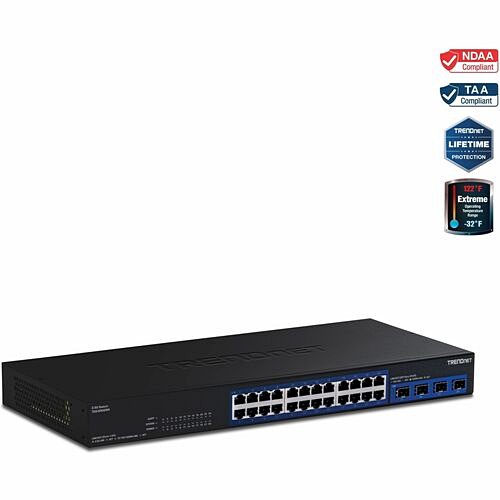 Trendnet TEG-S50284 Switches & Bridges Trendnet 28-port Multi-gig Switch, Teg-s50284, 24 2.5gb Rj45 Ports, 4 X 10g Sfp+ Ports, Ndaa Taa Com Tegs50284 710931141245