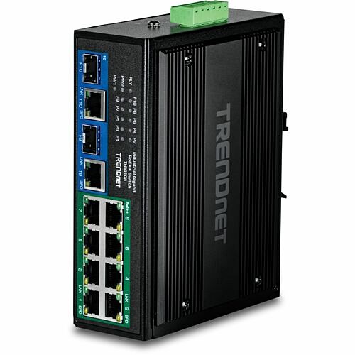 Trendnet TI-BG108 Switches & Bridges Trendnet 10-port Industrial Gigabit 400w Poe++ Din-rail Switch - 10 Ports - Gigabit Ethernet - 10/10 Tibg108 710931162943