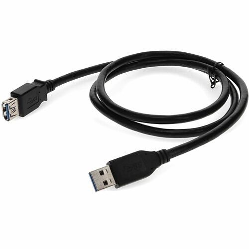 Addon USB3EXTAA6 Cables Addon 6ft Usb-a 3.0 Male To Usb-a 3.0 Female Black Extension Cable - 6 Ft Usb Data Transfer Cable Fo 195285829887