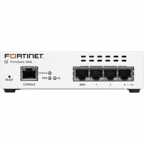 Fortinet FWF-30G-E-BDL-950-36 Network Security & Firewalls Fortinet Fortiwifi 30g Network Security/firewall Appliance - Intrusion Prevention - 4 Port - 1000bas Fwf30gebdl95036 