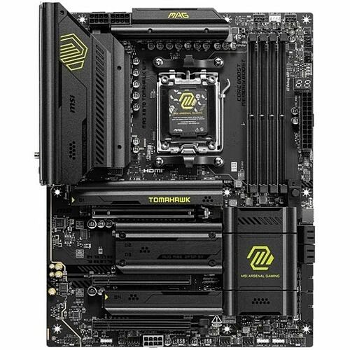 Msi X870TMAHAWKWIFI Motherboards Msi Mag X870 Tomahawk Wifi Gaming Desktop Motherboard - Amd X870 Chipset - Socket Am5 - Atx - Ryzen  824142380499
