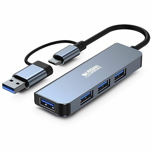 Urban Factory MHC35UF USB/Firewire Adapters Urban Factory Usb-a/c Hub 4 Ports Usb 3.0 - Usb 3.2 Gen 1 (3.1 Gen 1) Type-c - 640 Mb/s - Notebook,  888225023642