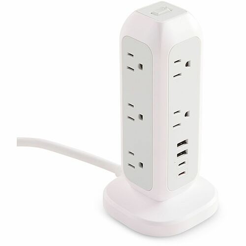Verbatim 32250 Power Strips Verbatim Power Strip Tower Usb-c/usb-a - 2 X Usb Type C, 2 X Usb Type A, 11 X Type B - 1875 W - Towe 023942322504