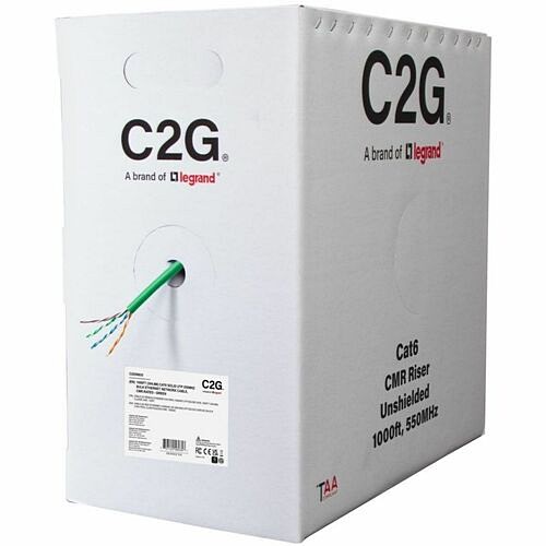 C2g C2G56035 Cables C2g Cat.6 Utp Network Cable - 1000 Ft Category 6 Network Cable For Network Device - Cmr, Riser - 23  757120560357