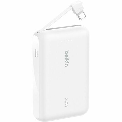 Belkin BPB021fqWH Power Banks Belkin Boostcharge Power Bank 10k With Integrated Cable - For Smartphone, Tablet, Iphone - 10000 Mah 745883893393