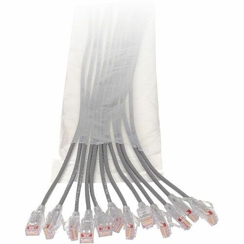 C2g EZFPR6A03Q24-08 Cables Ortronics Ez Patch Flat Pack Reduced Diameter Cat6a 3ft, 24 Pack, Grey - 3 Ft Category 6a Network Ca Ezfpr6a03q2408 662875008644