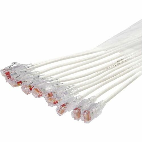 C2g EZFPR6A09Q24-09 Cables Ortronics Ez Patch Flat Pack Reduced Diameter Cat6a, 24 Pack, White - 9 Ft Category 6a Network Cable Ezfpr6a09q2409 662875008842