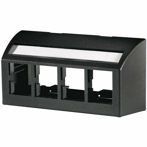 C2g 40300633-00 Faceplates & Mounting Boxes Ortronics Tracjack Furniture Plate, Black, T569a Opening - 4 X Socket(s) - 1-gang - Furniture Mount, 4030063300 662875411512