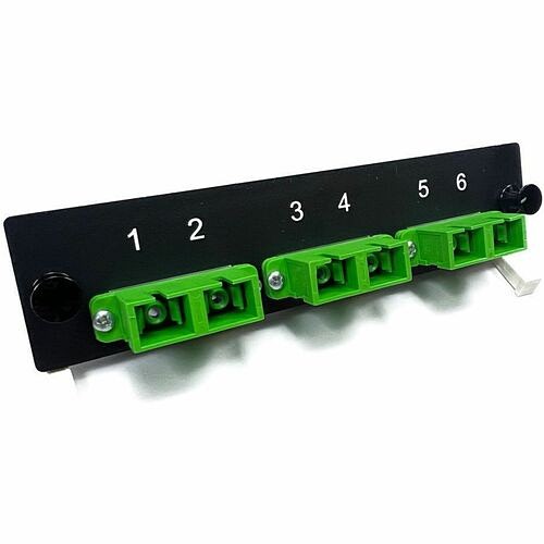 C2g OFP-SCD06CC Patch Panels Ortronics Q-series Ofp Adapter Panel 3 Sc,duplex Green, Os2 - 6 Port(s) - 3 X Duplex - 1u High - Opt Ofpscd06cc 662875629016