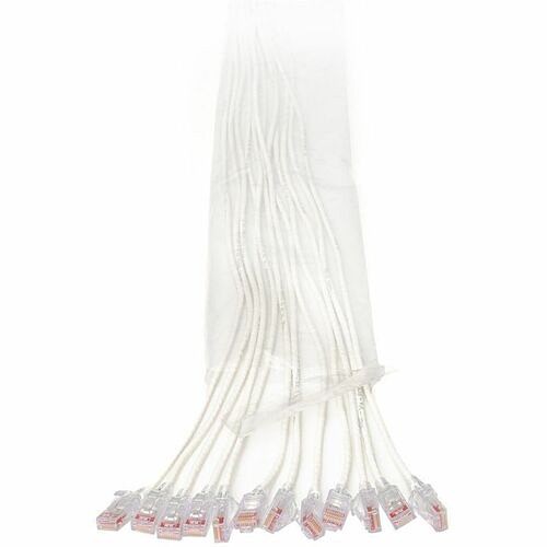 C2g EZFPR605Q24-09 Cables Ortronics Ez Patch Flat Pack Reduced Diameter Cat6 5ft, 24 Pack, White - 5 Ft Category 6 Network Cab Ezfpr605q2409 662875008415