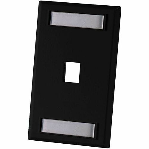 C2g KSFP1-00 Faceplates & Mounting Boxes Ortronics Single Gang Keystone Faceplate, 1 Port, Black - 1 X Socket(s) - 1-gang - Wall Mount, Flush Ksfp100 662875010357