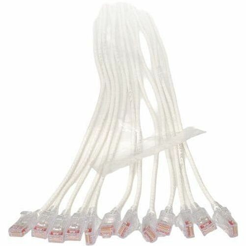 C2g EZFPR6A07Q24-09 Cables Ortronics Ez Patch Flat Pack Reduced Diameter Cat6a 7ft, 24 Pack, White - 7 Ft Category 6a Network C Ezfpr6a07q2409 662875008811