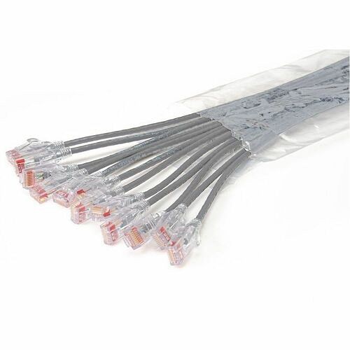 C2g EZFPR6A07Q24-08 Cables Ortronics Ez Patchandtrade; Flat Pack Reduced Diameter Cat6a 7ft, 24 Pack, Grey - 7 Ft Category 6a Net Ezfpr6a07q2408 0662875008811
