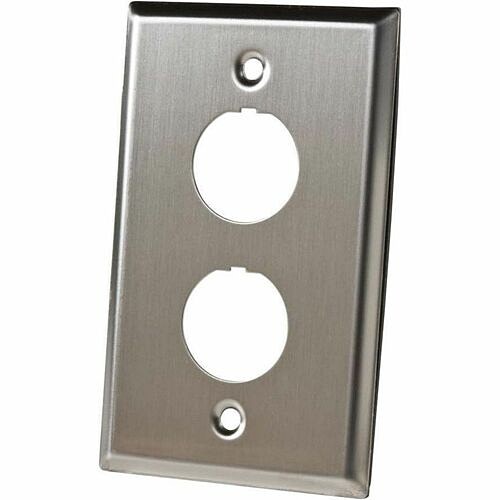 C2g 403IPSS12 Faceplates & Mounting Boxes Ortronics Stainless Steel Faceplate Industrial, 2-port Single Gang Plate - 2 X Socket(s) - 1-gang -  662875686194