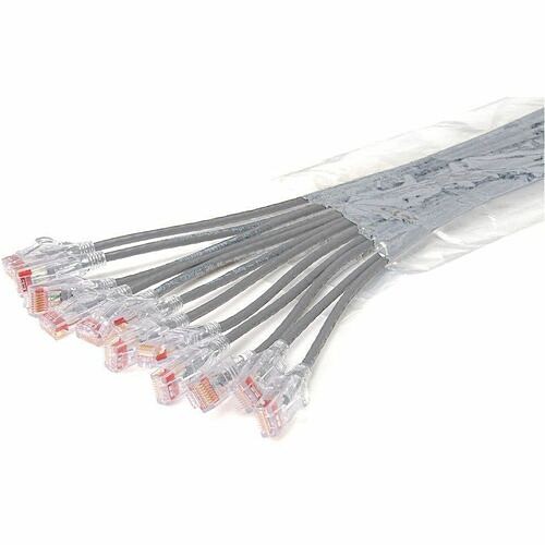 C2g EZFPR6A05Q24-08 Cables Ortronics Ez Patch Flat Pack Reduced Diameter Cat6a 5ft, 24 Pack, Grey - 5 Ft Category 6a Network Ca Ezfpr6a05q2408 662875008767