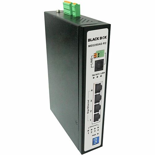 Black Box MEG250AE-R2 DSL Modems Black Box Industrial Vdsl2 Bridge - 4 X Rj-45 - Gigabit Ethernet - Rail Mount - Taa Compliant (meg25 Meg250aer2 