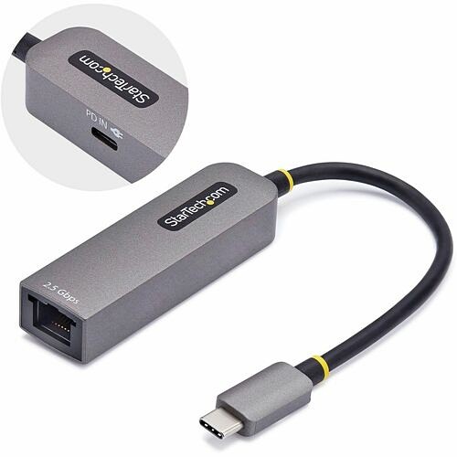 Startech 2GPD3-USB-C-ETHERNET Network Cards Startech.com 2.5gbe Usb-c To Ethernet Adapter, 100w Pd Pass-through, Nbase-t Nic, Usb 3.0 Type-c 2.5 2gpd3usbcethernet 065030904742