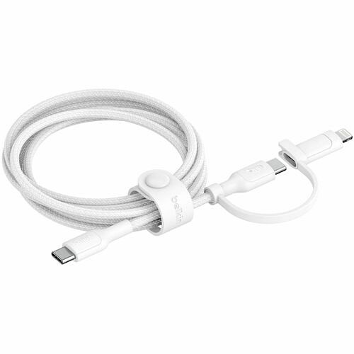 Belkin CAC003FQ1.5MWH Cables Belkin Boostcharge Pro 2-in-1 Cable With Usb-c And Lightning Connector - 4.92 Ft Lightning/usb-c Dat Cac003fq15mwh 745883902521