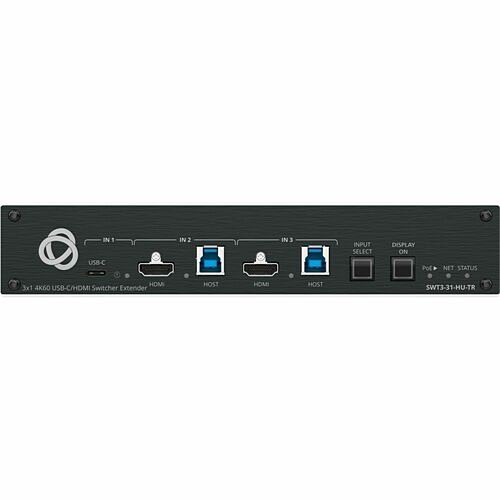 Kramer Electronics SWT3-31-HU-TR VGA Switchboxes Kramer 3x1 4k60 Usb-c/hdmi Switcher Extender - 3840 X 2160 - 4k, 2k - Keyboard, Mouse, Monitor, Tv,  Swt331hutr 