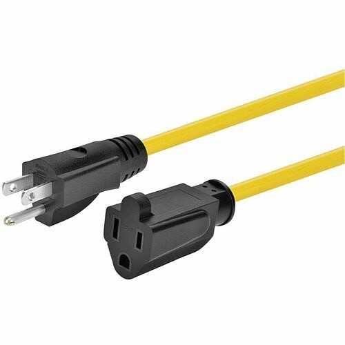 Monoprice 44322 Power Cords Monoprice Power Extension Cord - 14 Gauge - 15 A - Yellow - 100 Ft Cord Length - Nema 5-15p / Nema 5 889028187746