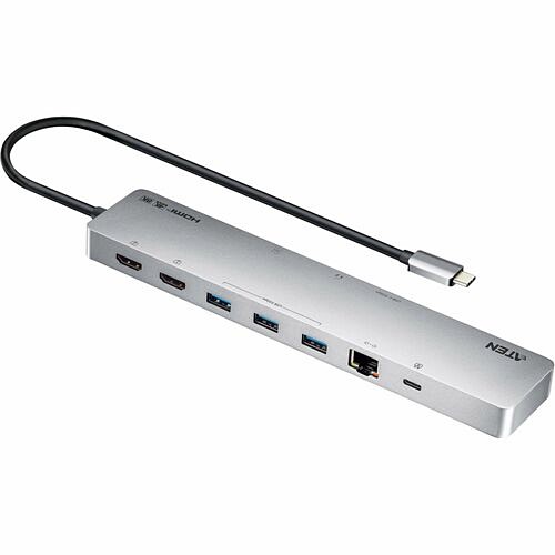 Aten UH3240 Docking Stations Aten 11-in-1 Usb-c Multiport Dock With Power Pass-through Uh3240 - For Workstation, Computer, Notebo 672792015007