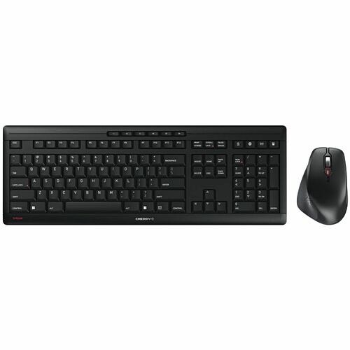 Cherry JD-8550US-2 Keyboard & Mouse Combos Cherry Stream Desktop Comfort Wireless Desktop Set, Aes0128 Encrypted - Full Sized, Black, Whisper Q Jd8550us2 840183606558