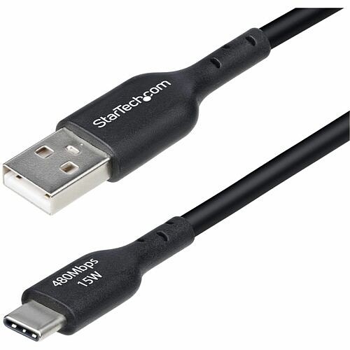 Startech USB2AC10FBKE Cables Startech.com 10ft (3m) Usb-a To Usb-c Charging Cable, Charge And Sync, 3a, Usb 2.0, Tpe Jacket - Black 065030917346
