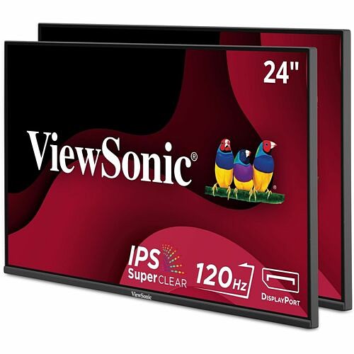 Viewsonic VA2456A-MHD_H2 Monitors Va2456a-mhd 24" Ips Lcd Fhd 120hz Dual Monitor Pack Head-only Monitors (hdmi, Dp, Vga) - 23.8" Viewa Va2456amhdh2 766907029628