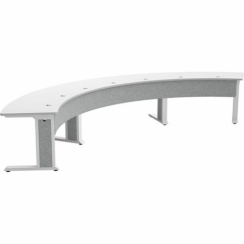 Middle Atlantic FM-TAR-1846430-D8W Tables & Desks Middle Atlantic Forum Arc Table For Up To 7 People, 30" Seated Height, Light Finish - Designer White Fmtar1846430d8w 656747406645