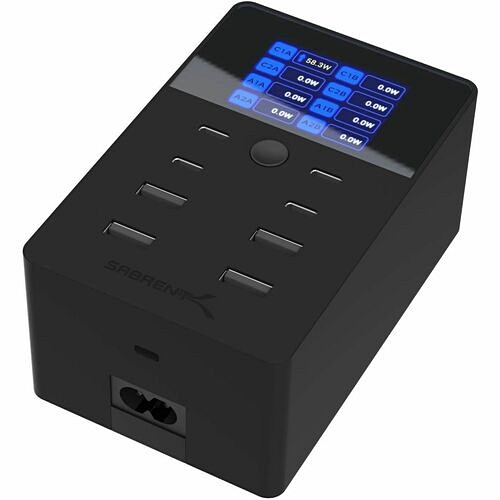 Sabrent AX-8PTC Power Adapters Sabrent 252w 8-port Usb Pd 3.0 Charger - 252 W - 3.94 Ft Cable - 5 V Dc, 9 V Dc, 12 V Dc, 15 V Dc, 2 Ax8ptc 840025265578