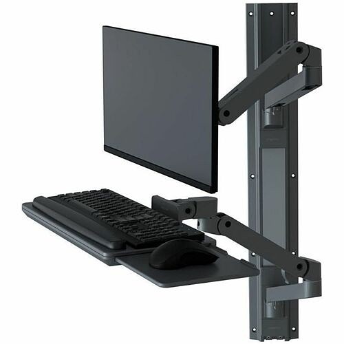 Ergotron 45-696-293 Mounting Kits Ergotron Wall Mount For Keyboard, Monitor - Dark Gray - 32" To 34" Screen Support - 22 Lb Load Capac 45696293 698833092103