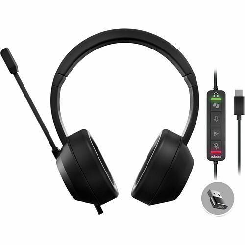 Adesso XTREAMP7 Headsets/Earsets Adesso Xtream P7 Wired Stereo Headset With Ai Controls - Stereo - Usb Type A, Usb Type C - Wired - 3 783750013949