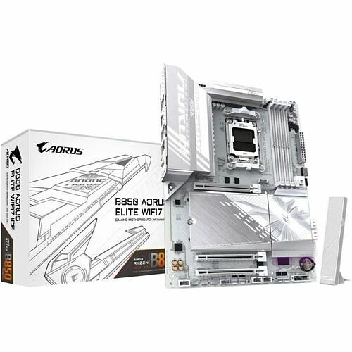 Gigabyte B850 AORUS ELITE WIFI7 ICE Motherboards Aorus Ultra Durable B850 Aorus Elite Wifi7 Ice Gaming Desktop Motherboard - Amd B850 Chipset - Socke B850aoruselitewifi7ice 