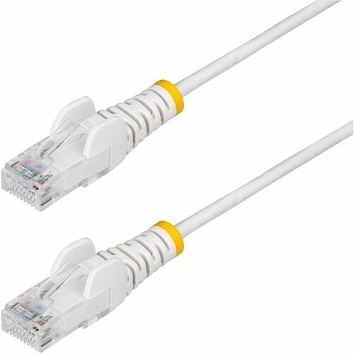 Startech N6PAT7WHS Cables Startech.com 7ft White Slim Cat6 Ethernet Cable, Slim Snagless Rj45, Utp, Lszh, 28awg Bare Copper, S 065030913645