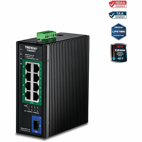 Trendnet TI-BG5091 Switches & Bridges Trendnet 9-port Industrial 2.5g Din-rail Poe++ Switch With 10g Sfp+ Port, Ti-bg5091, Multi-gigabit,  Tibg5091 710931163087