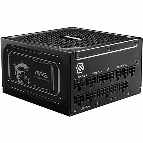 Msi MAGA1000GLPCIE5II Power Supplies Msi Mag 1000w Power Supply - Internal - 120 V Ac, 230 V Ac Input - 1000 W - Active Pfc - 1 Fan(s) -  824142377116