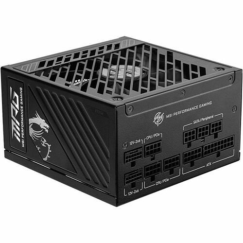 Msi MPGA1000GSPCIE5 Power Supplies Msi Mpg 1000w Power Supply - Internal - 120 V Ac, 230 V Ac Input - 5 V Dc, 3.3 V Dc, 12 V Dc, -12 V  824142376300