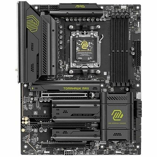 Msi B850TMAHAWKWIFIMAX Motherboards Msi Mag B850 Tomahawk Max Wifi Gaming Desktop Motherboard - Amd B850 Chipset - Socket Am5 - Atx - Ry 824142395356