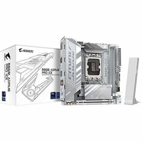 Gigabyte B860I AORUS PRO ICE Motherboards Aorus Ultra Durable B860i Aorus Pro Ice Gaming Desktop Motherboard - Intel B860 Chipset - Socket Lga B860iaorusproice 889523046722