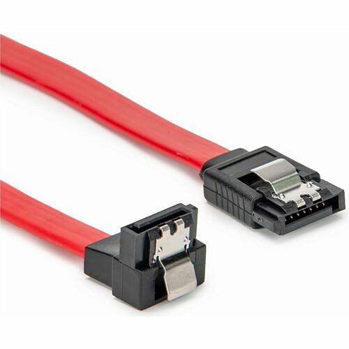 Rocstor Y10C857-RD Cables Rocstor 12in Latching Sata To Right Angle Sata Serial Ata Cable - 1 Ft Sata Data Transfer Cable For  Y10c857rd 810136921977