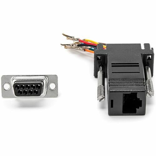 Rocstor Y10A342-B1 Connector Adapters Rocstor Db9 To Rj45 Modular Serial Adapter - Black - 1 X 9-pin Db-9 Serial - Female - 1 X Rj-45 Netw Y10a342b1 810136922240
