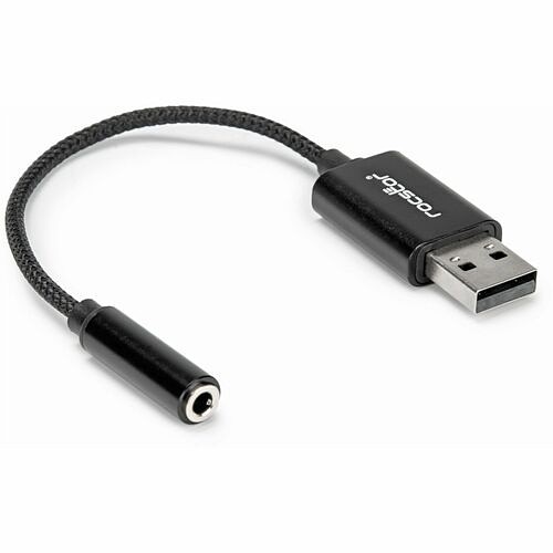 Rocstor Y10A346-B1 Cables Rocstor Usb Type-a To 3.5 Mm Headphone Jack Adapter - 7.92" Mini-phone/usb Audio Cable For Headphone Y10a346b1 810136922424