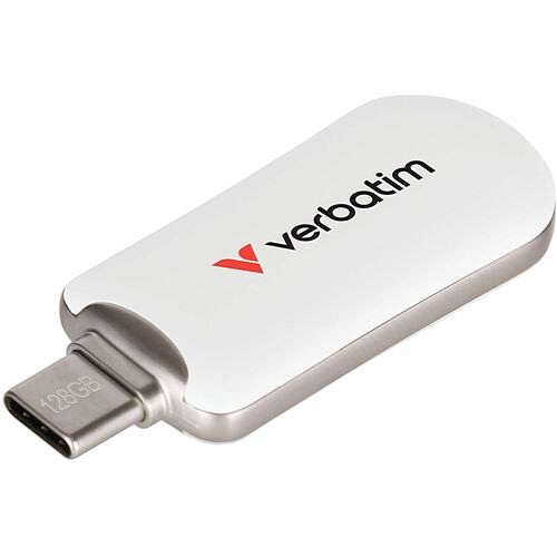 Verbatim 30229 Flash Drives Verbatim 128gb Plectra Usb-c Flash Drive - White - 128 Gb - Usb 3.2 (gen 1) Type C - White (30229) 023942302292