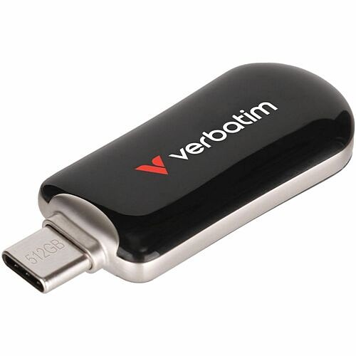 Verbatim 30227 Flash Drives Verbatim 512gb Plectra Usb-c Flash Drive - Black - 512 Gb - Usb 3.2 (gen 1) Type C - Black (30227) 674785302279