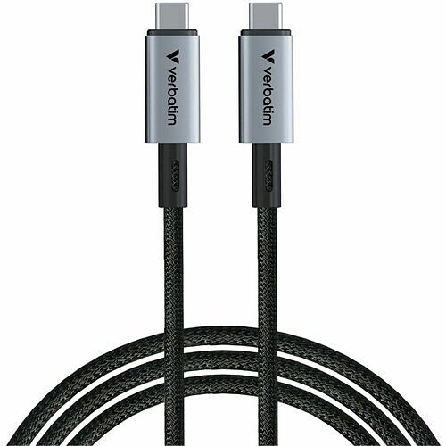 Verbatim 31847 Cables Verbatim Sync And Charge 240w Usb4 Cable - Black - 4 Ft Usb-c Data Transfer Cable For Notebook, Gaming 023942318477