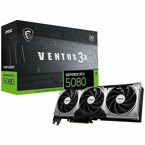 Msi G5080-16V3C Graphic Cards Msi Rtx 5080 16g Ventus 3x Oc - 7680 X 4320 - 2.66 Ghz Boost Clock - 256 Bit Bus Width - Pci Express G508016v3c 824142406380